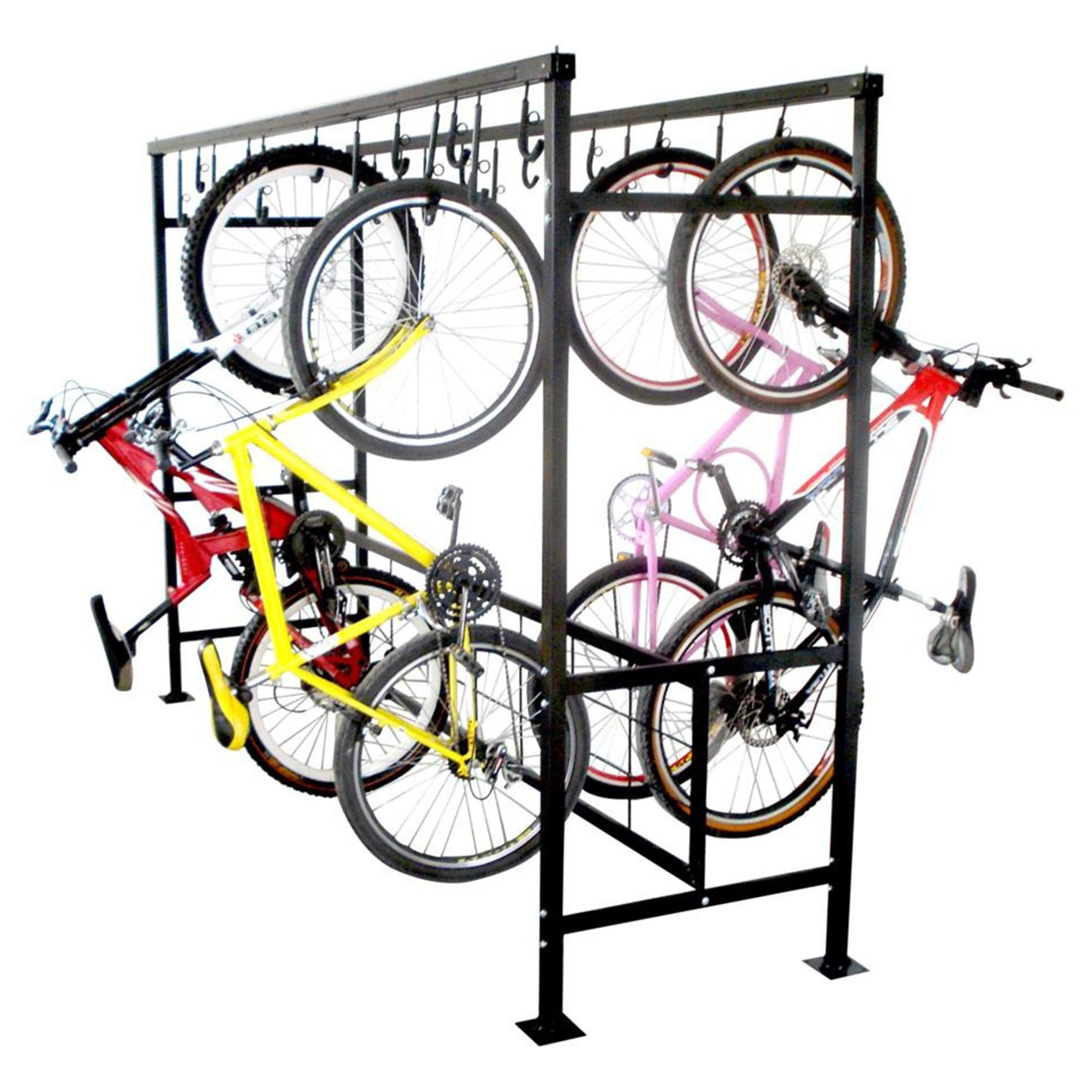 Bicicletário De Correr Duplo 3 Metros 28 Vagas Galvanizado