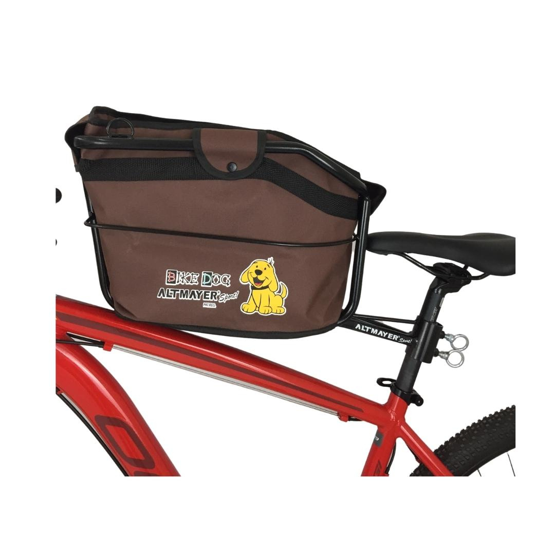 Cadeirinha Para Pets Presa Ao Canote Bike Dog Full Marrom
