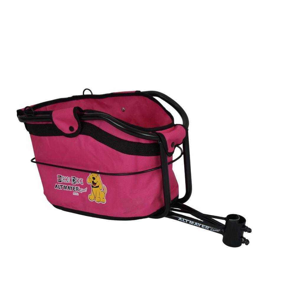 Cadeirinha Para Pets Presa Ao Canote Bike Dog Full Rosa