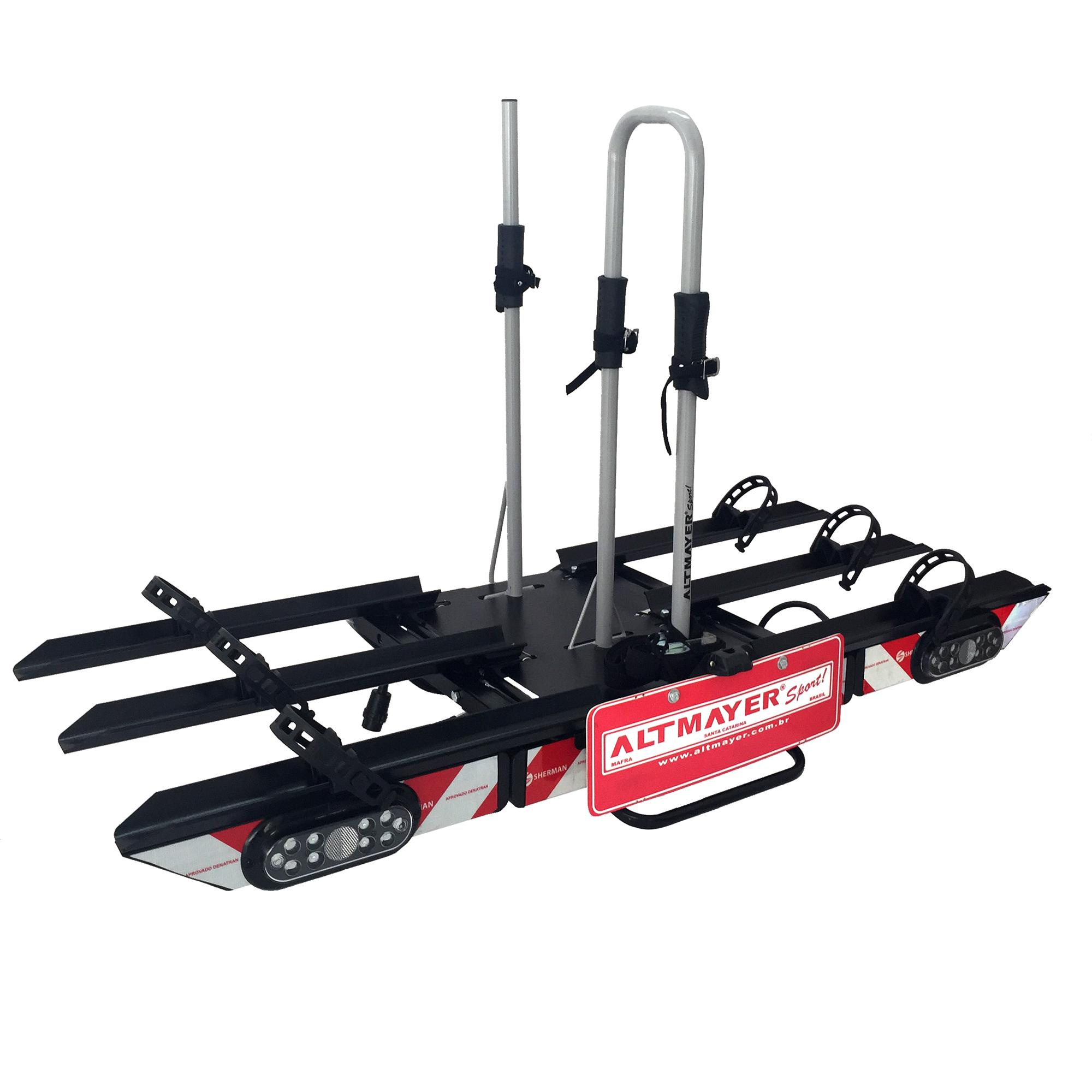 Transbike Para Bola De Engate Com Canaleta E Sinalizador Adventure P/3 Bicicletas