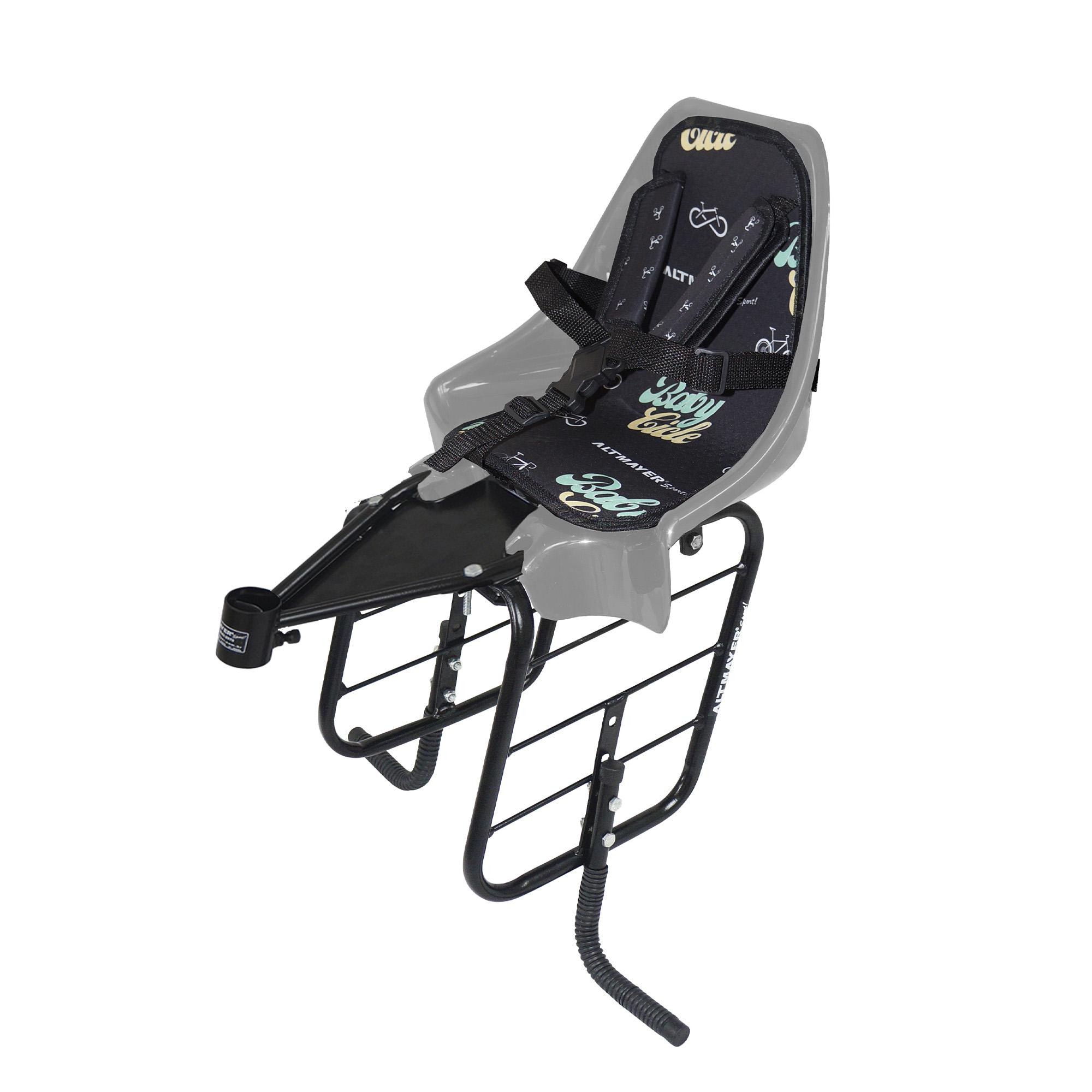 Cadeirinha Bagageiro Acoplado Baby Cicle Cinza