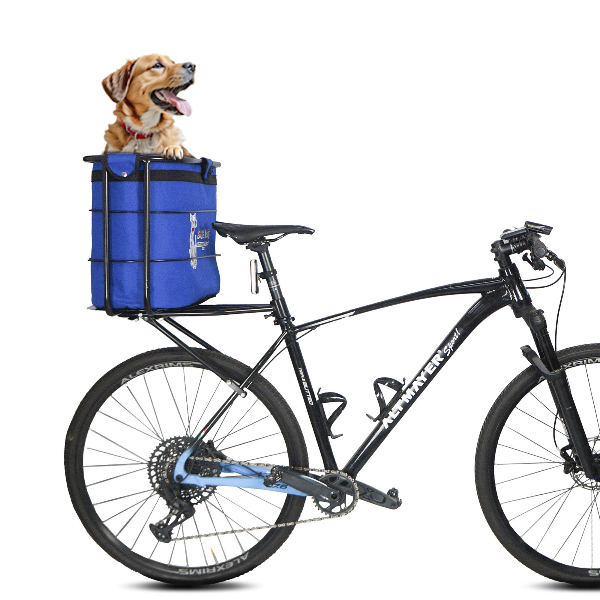 Cadeirinha Big Bike Dog Bagageiro Azul