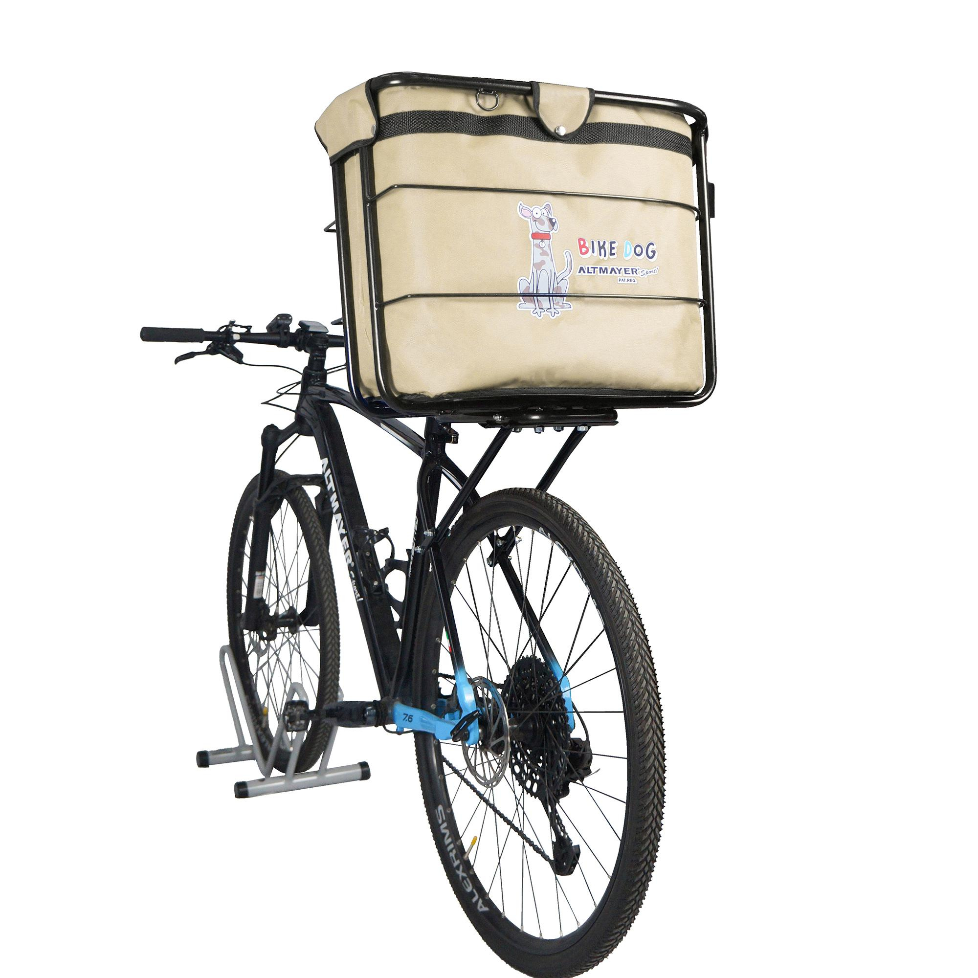 Cadeirinha Big Bike Dog Bagageiro - Bege