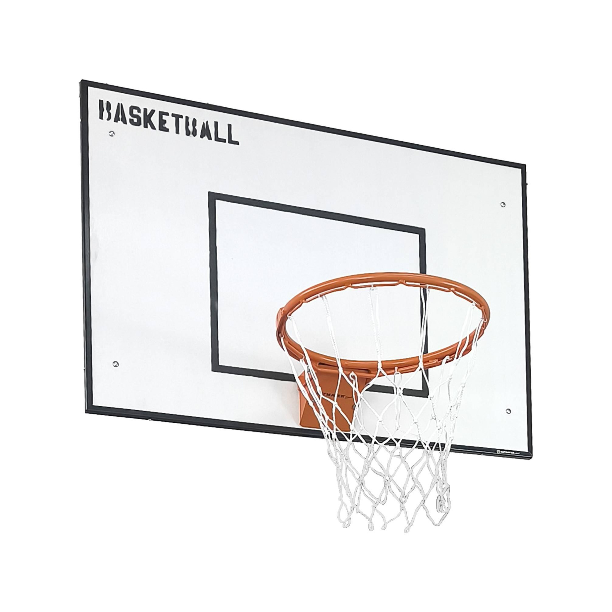 Kit Tabela De Basquete (120x80cm)  Cesta Retrátil Com Molas