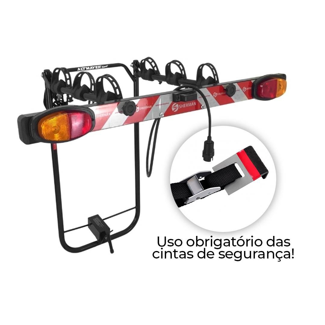 Kit Transbike Fixa Fácil P/3 Bicicletas Com Sinalizador