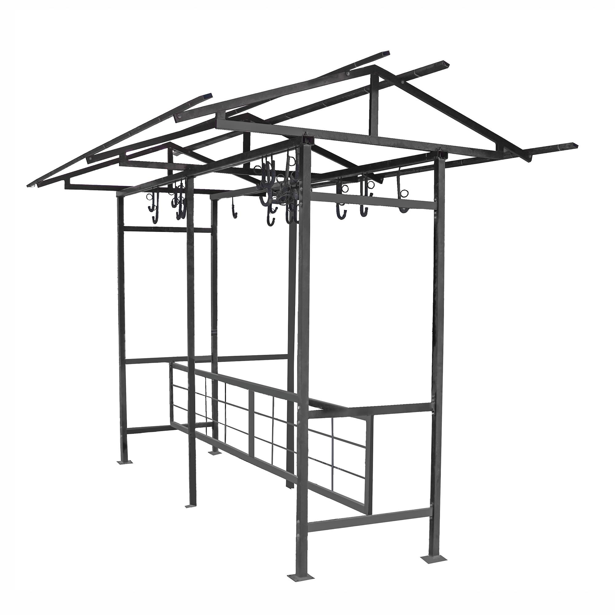 Bicicletario De Correr Duplo 3m 28 Vagas Com Estrutura Para Cobertura