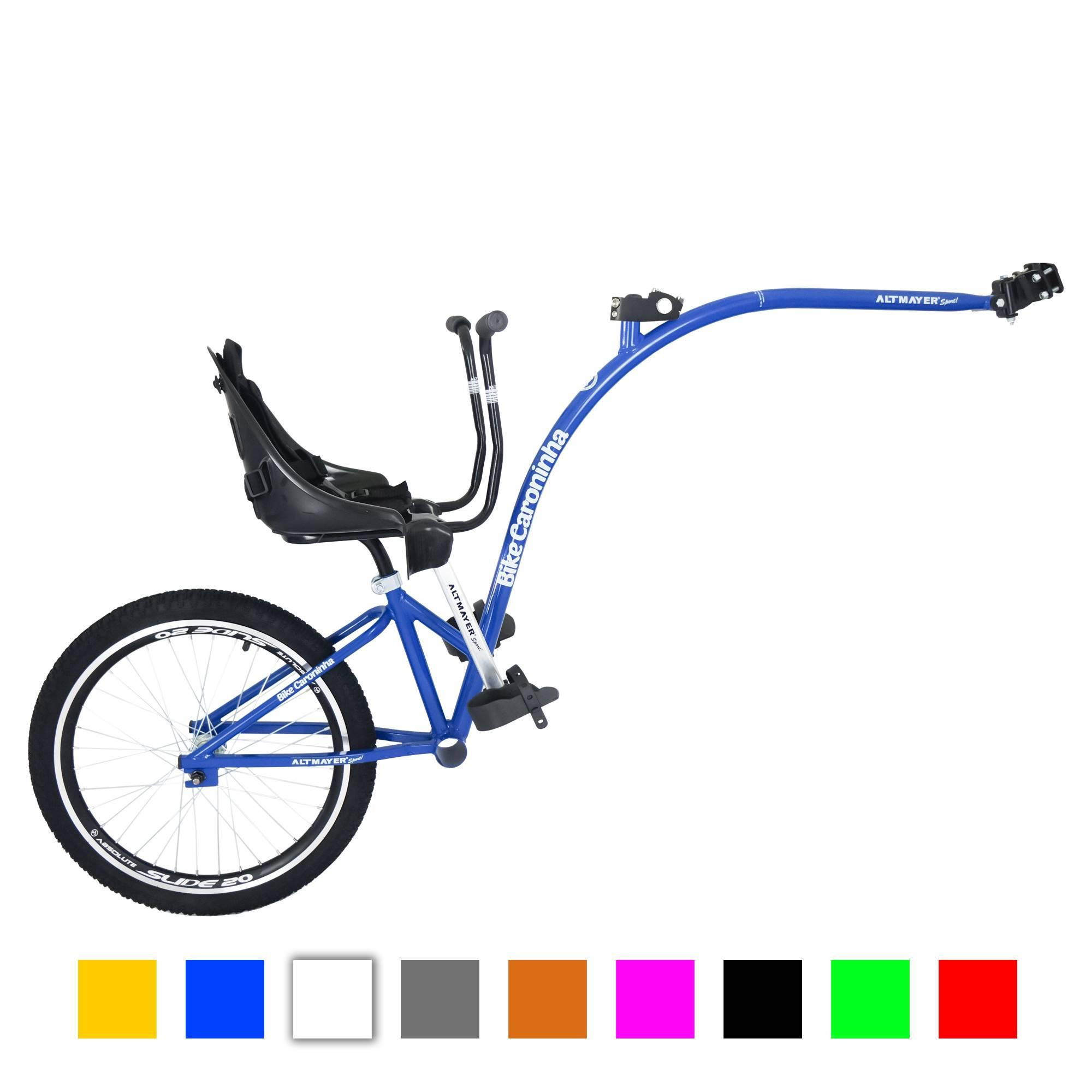 Bike Caroninha Baby Completo Azul Com Assento Preto