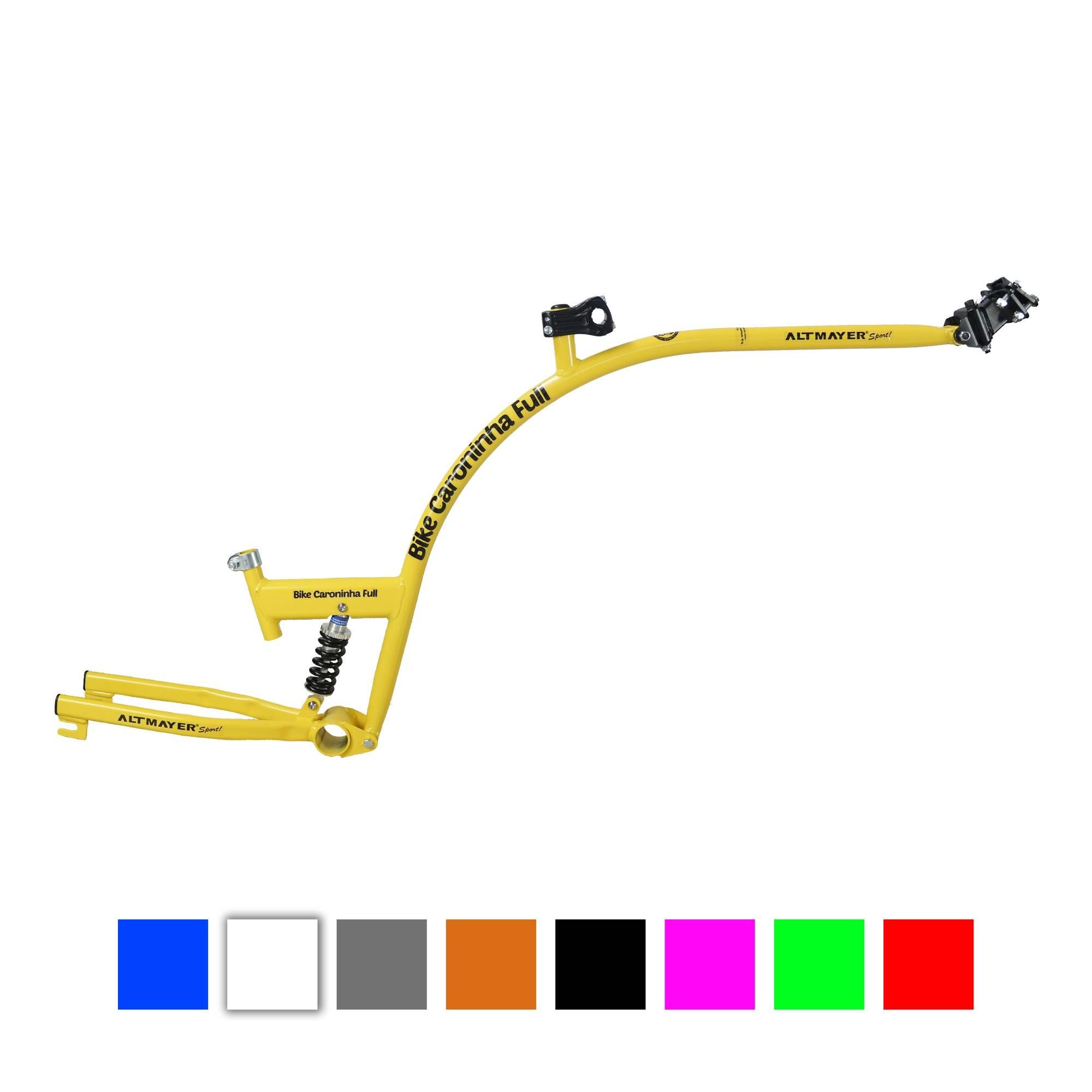 Bike Caroninha Full Reboque Infantil Com Amortecedor - Apenas O Quadro - Amarela