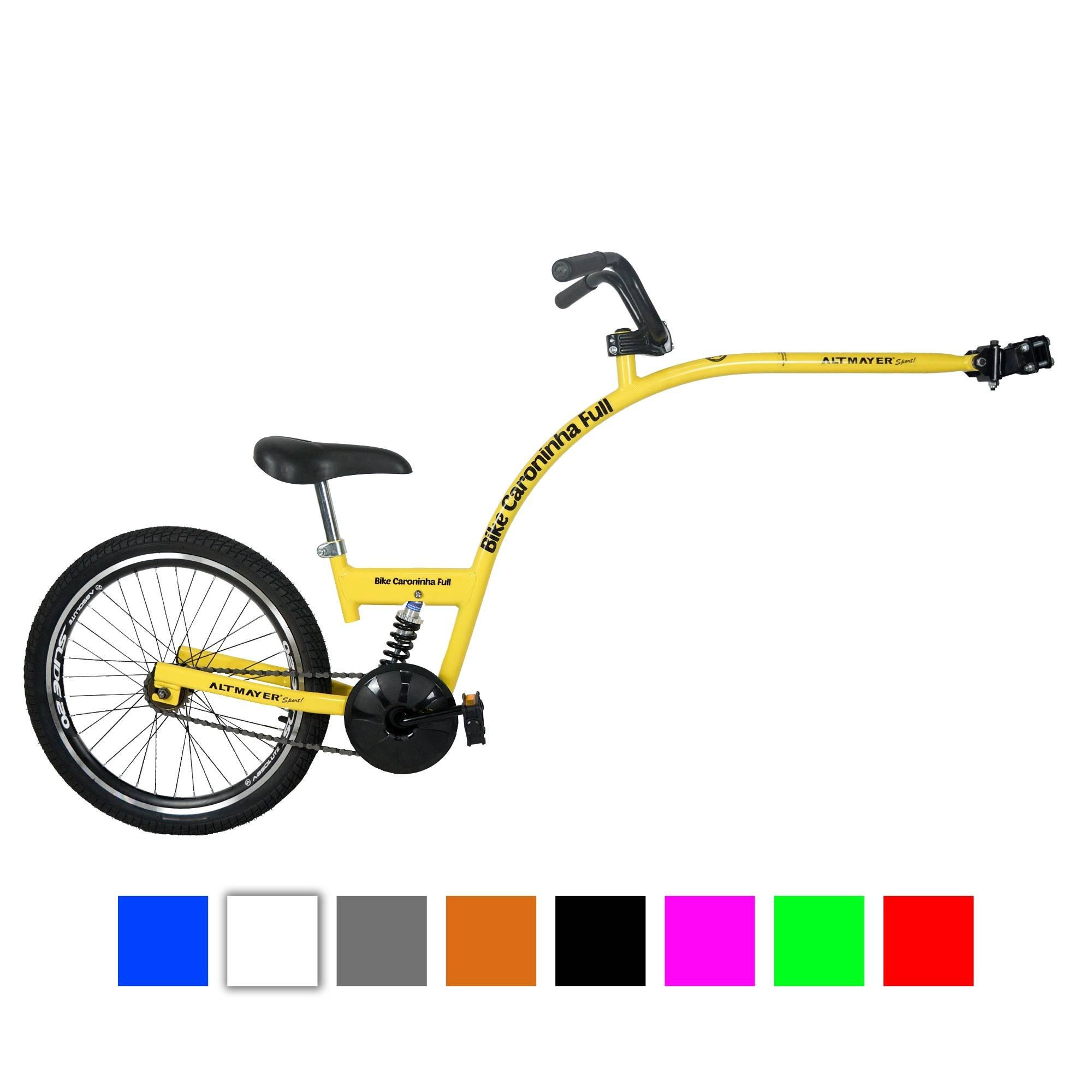 Bike Caroninha Full Reboque Infantil Com Amortecedor - Amarela