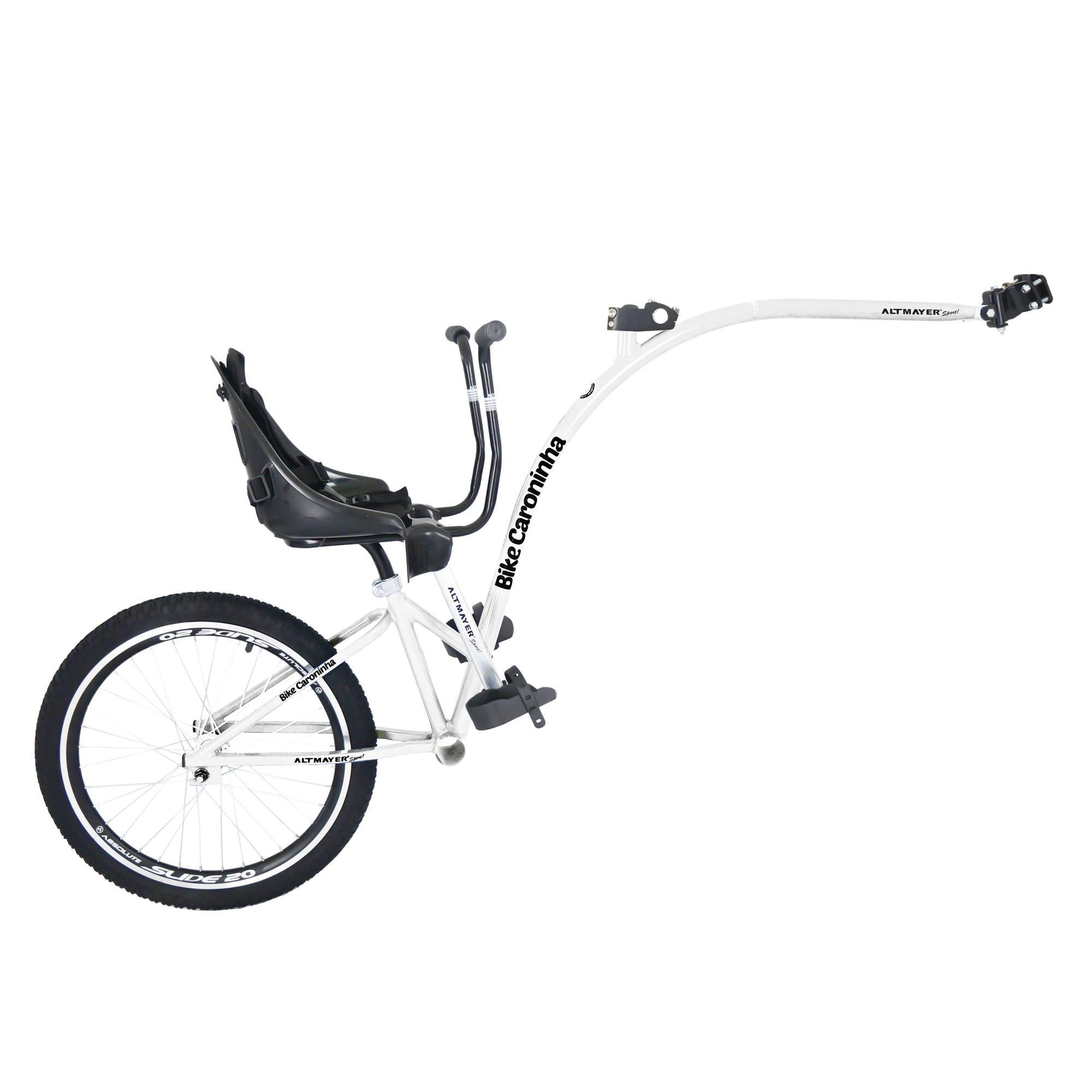Bike Caroninha Baby Completo Branco Com Assento Preto